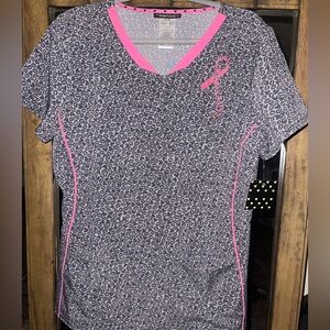 Heart and Soul scrub top with grey Scrub Star pants